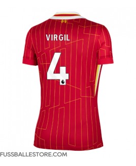 Günstige Liverpool Virgil van Dijk #4 Heimtrikot Damen 2024-25 Kurzarm